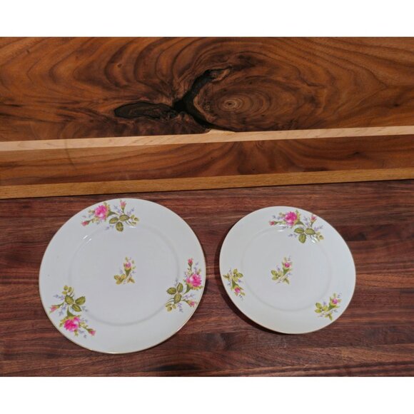 Thames Porcelain China 7" and 6" "Moss Rose" replacement plates - Picture 1 of 5